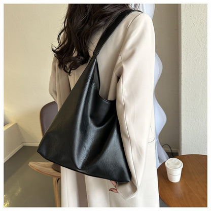 Ielgy Large-Capacity Fashionable Texture pu Commuter Bag All-Match One-Shoulder Underarm