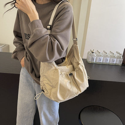 Ielgy Nylon Cloth Tote Bag Large Capacity Can Cross-Body All-Match One-Shoulder Class Com