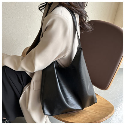 Ielgy Large-Capacity Fashionable Texture pu Commuter Bag All-Match One-Shoulder Underarm