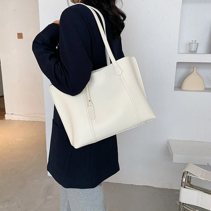 Ielgy Tote Bag Korean Version Shoulder Bag Fashion Casual Large Capacity Handbag Simple Female Bag