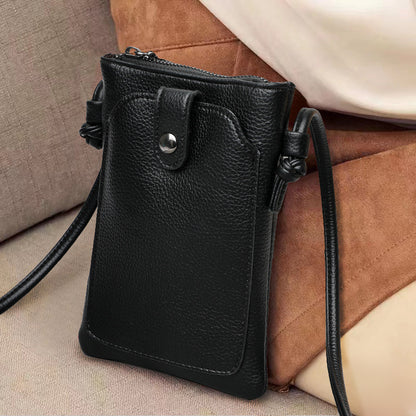 Ielgy Solid Color Simple Style Portable Mobile Phone Bag Fashion Trend Mini Small All-Match Diagonal Bag