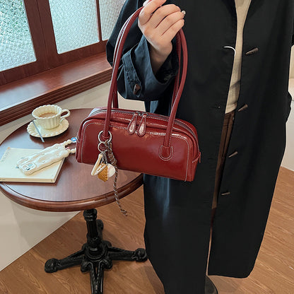 Ielgy Fashion Autumn Winter One-Shoulder Underarm Boston Bag All-Match
