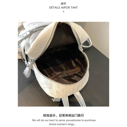 Ielgy Korean Style Mini Backpack Fashion Simple Backpack Casual Western Style Travel Small Backpack