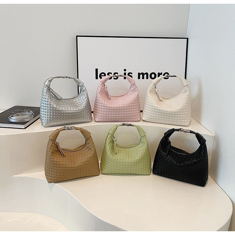 Ielgy Hand-Carry Fashion Pea Bag Simple Casual All-Match One-Shoulder High-End Cross-Body Female Bag