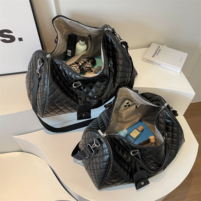 Ielgy Travel Commuter Storage Bag Large Capacity Short-distance Business Trip Luggage Bag Diamond Large Capacity Portable Travel Bag