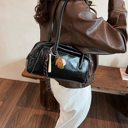 Ielgy Fashion Autumn Winter One-Shoulder Underarm Boston Bag All-Match