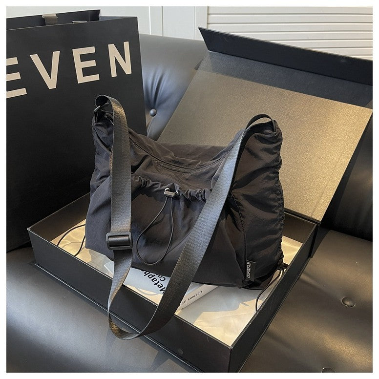 Ielgy Nylon Cloth Tote Bag Large Capacity Can Cross-Body All-Match One-Shoulder Class Com