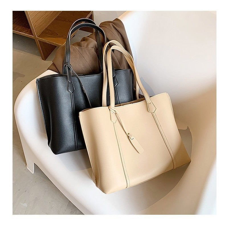 Ielgy Tote Bag Korean Version Shoulder Bag Fashion Casual Large Capacity Handbag Simple Female Bag