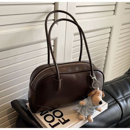 Ielgy Melade Retro Bag Korean Portable Bowling Bag All-Match Cross-Body Bag (without Pendant)