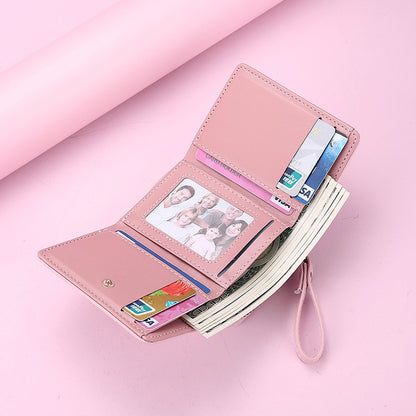 Ielgy Ladies Wallet PU Short Mini Zipper Female Wallet Cartoon 30% Off Buckle Card Holder