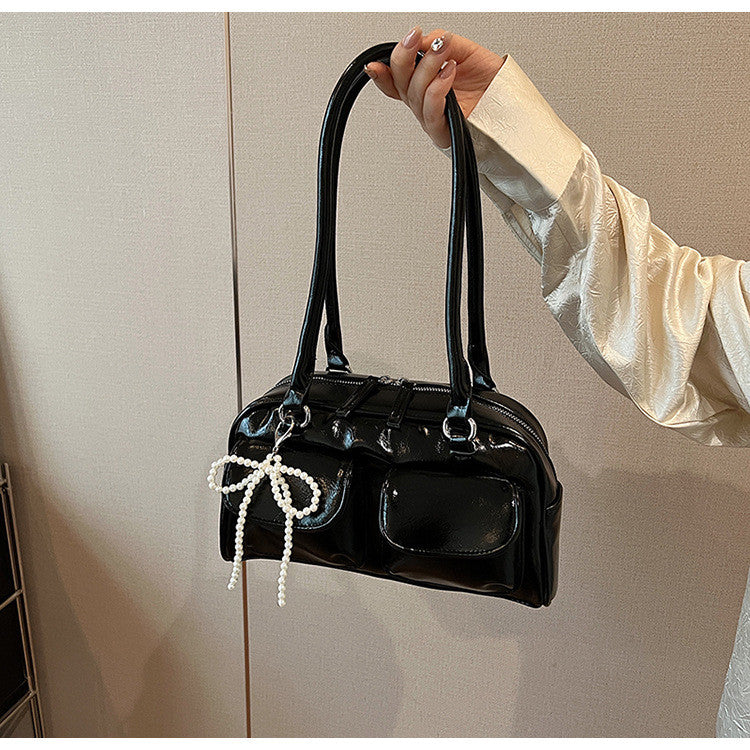 Ielgy Korean Version Trendy Underarm Bow Bag Fashionable All-Match One-Shoulder Casual Messen