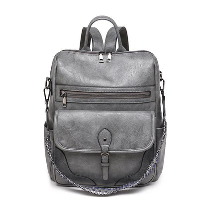 Ielgy Ladies Backpack Lightweight Retro Backpack Large Capacity Leisure Travel Dual-use Backpack
