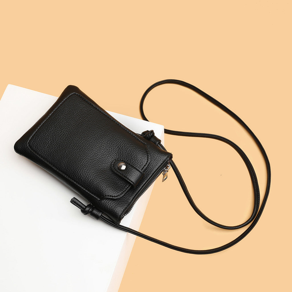Ielgy Solid Color Simple Style Portable Mobile Phone Bag Fashion Trend Mini Small All-Match Diagonal Bag