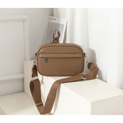 Ielgy Ladies One-Shoulder Solid Color Messenger Small Square Bag