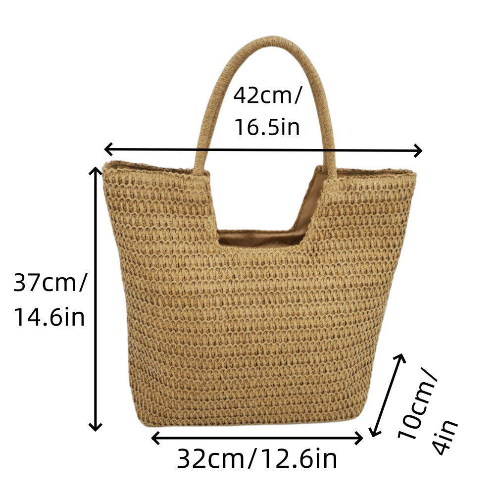 Ielgy Women's Large Scarecrow Crochet Handbag Knitting Bag Shoulder Handbag Bohemian Style
