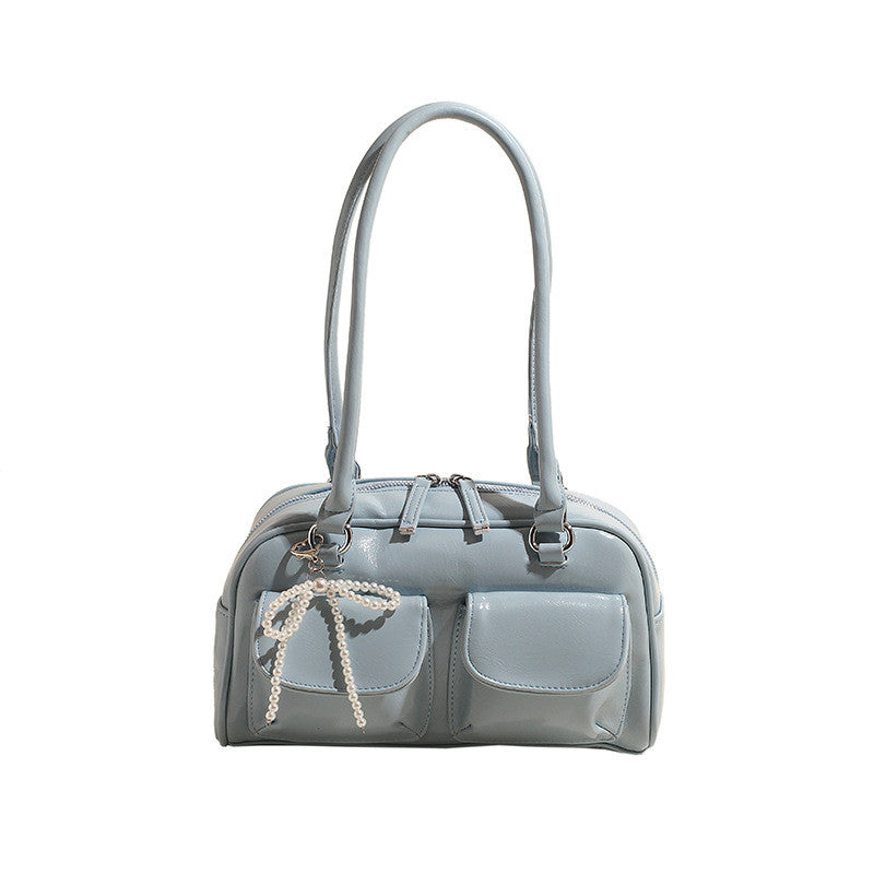 Ielgy Korean Version Trendy Underarm Bow Bag Fashionable All-Match One-Shoulder Casual Messen