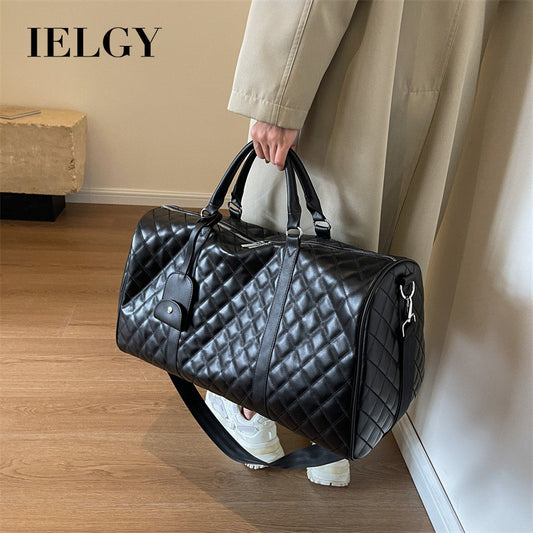 Ielgy Travel Commuter Storage Bag Large Capacity Short-distance Business Trip Luggage Bag Diamond Large Capacity Portable Travel Bag