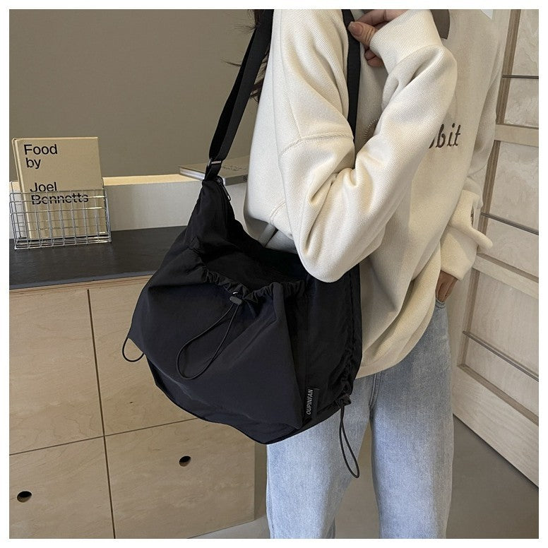 Ielgy Nylon Cloth Tote Bag Large Capacity Can Cross-Body All-Match One-Shoulder Class Com