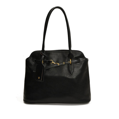 Ielgy High-End Feeling Large-Capacity Underarm Tote Bag Fashion Retro Lock Simple One-Shoulder Large Bag T