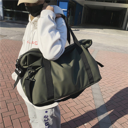 Ielgy Short-Distance Travel Bag Large-Capacity One-Shoulder Storage Duffel Bag Student Leisure