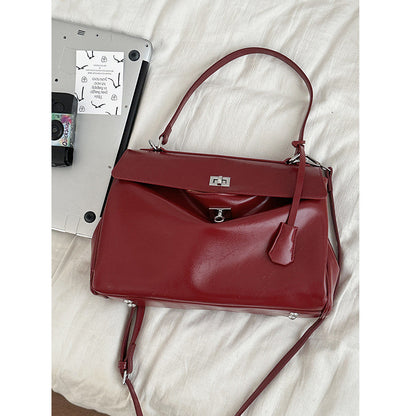 Ielgy Red Bag High-End Feeling Portable Large-Capacity Bridal Wedding Bag Cross-Body Bag