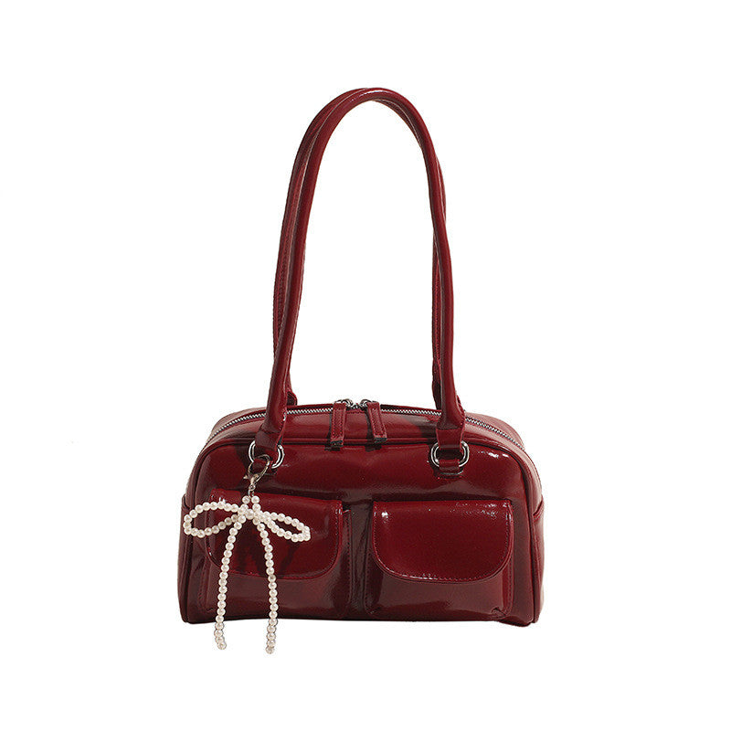 Ielgy Korean Version Trendy Underarm Bow Bag Fashionable All-Match One-Shoulder Casual Messen