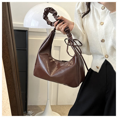 Ielgy Large Capacity Bag Ladies Black Shoulder Portable Small Square Bag