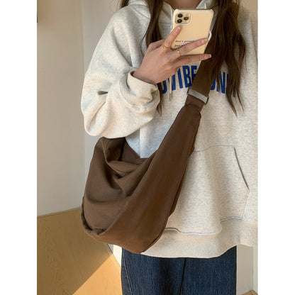 IELGY Commuter Large Capacity Lazy Style All-Match Canvas Diagonal Bag