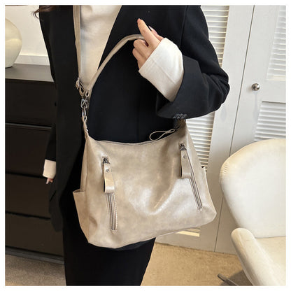 Ielgy Class College Students Fashion One-Shoulder Large-Capacity Cross-Body Bag Commuter Tote
