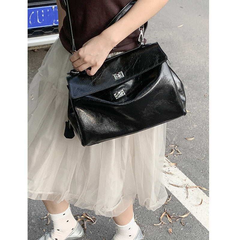 Ielgy Red Bag High-End Feeling Portable Large-Capacity Bridal Wedding Bag Cross-Body Bag