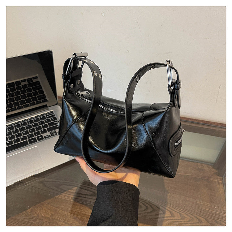 Ielgy Ladies Red High-End Feeling One-Shoulder Underarm Bag Cross-Body Commuter