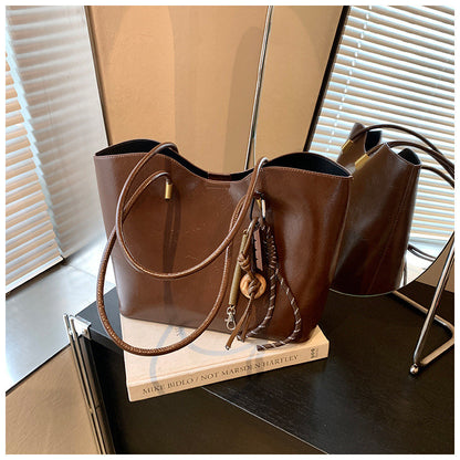 Ielgy High-End Sense Large-Capacity Ladies Shoulder Bag College Students Class Commuter To