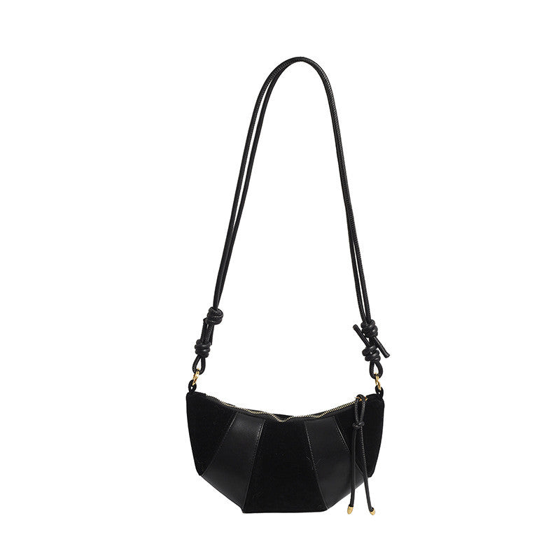 Ielgy Retro Niche High-End Frosted Dumpling Bag French One-Shoulder Messenger All-Match Commuter Croiss