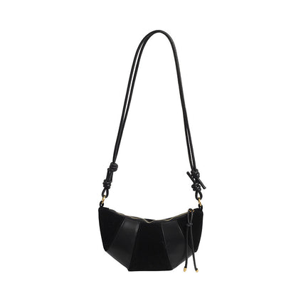 Ielgy Retro Niche High-End Frosted Dumpling Bag French One-Shoulder Messenger All-Match Commuter Croiss