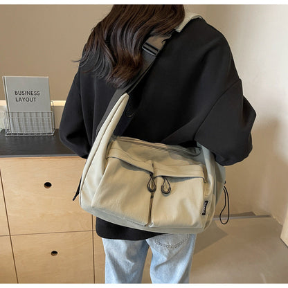 Ielgy Japanese Style Large-Capacity Commuter Messenger Bag Large-Capacity Student Casual Simple All @