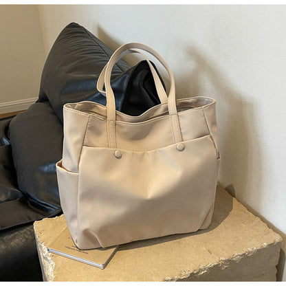 Ielgy Ladies Shoulder Bag Urban Commuter Large Capacity Tote Bag Lightweight Travel Simple Nylon Cloth Handbag