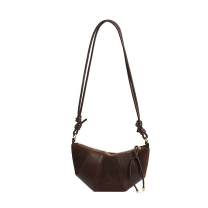 Ielgy Retro Niche High-End Frosted Dumpling Bag French One-Shoulder Messenger All-Match Commuter Croiss