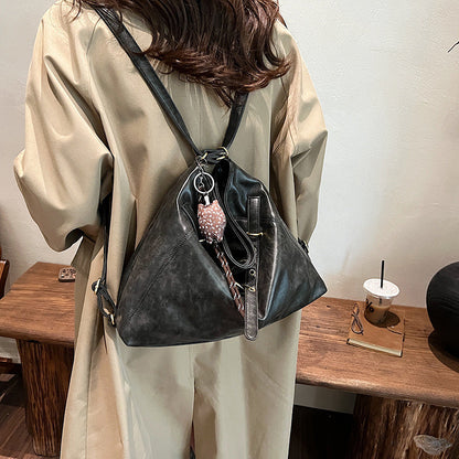 Ielgy Tote Bag Commuter Backpack Retro Fashion Large-Capacity One-Shoulder Female Bag
