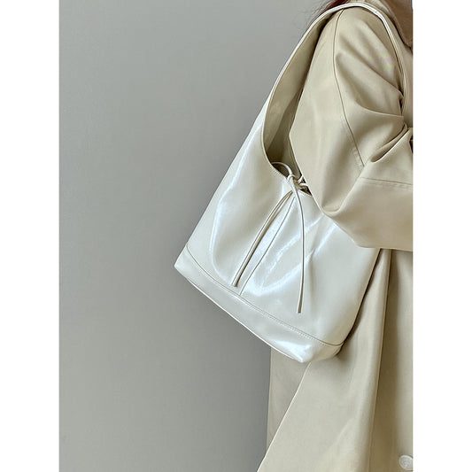 Ielgy Female Bag Korean Version Bowknot Large Capacity Tote Bag Portable Shoulder