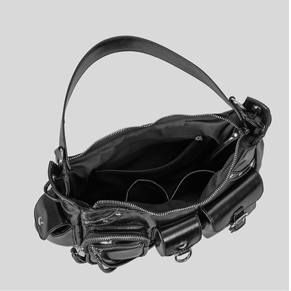 Ielgy Large-Capacity Multi-Pocket Motorcycle Bag One-Shoulder Messenger Hot Girl