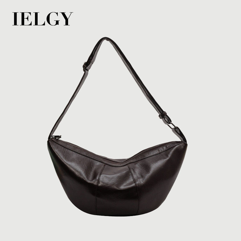 Ielgy Fashionable Large-Capacity Dumpling Bag All-Match Cool Shoulder Bag