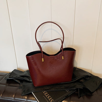 Ielgy High-End Sense Large-Capacity Ladies Shoulder Bag College Students Class Commuter To