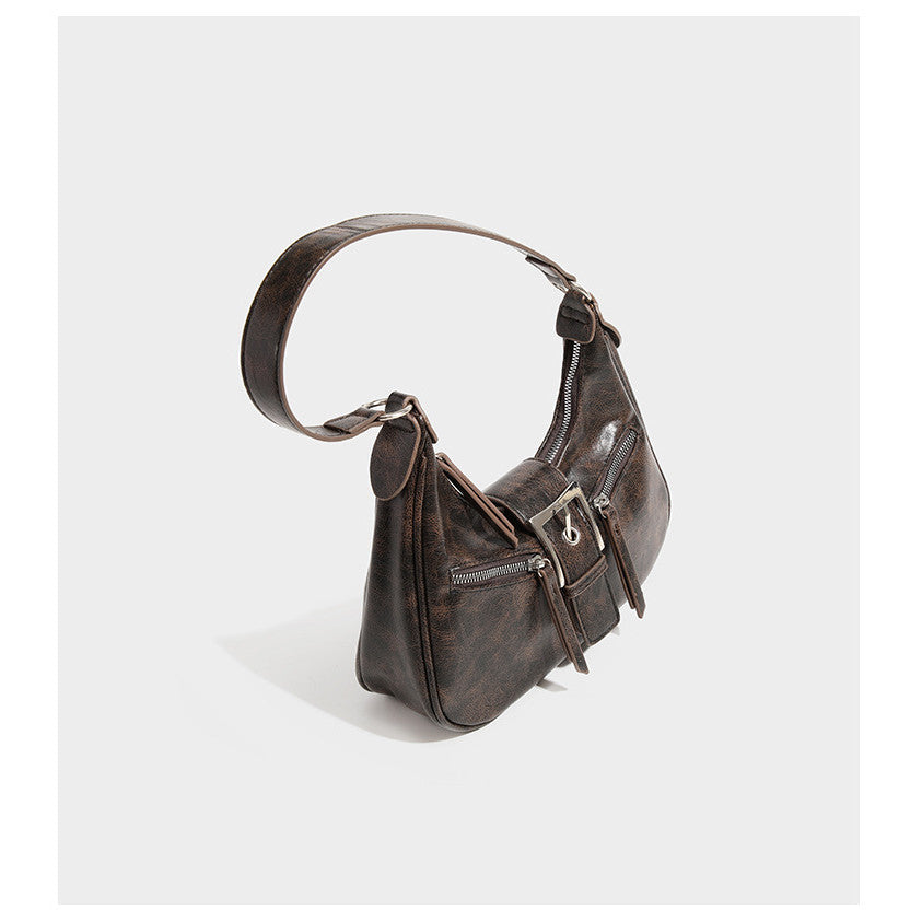 Ielgy Melade Underarm Bag Retro One-Shoulder Cross-Body Fashion Crescent Bag