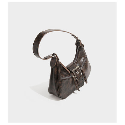 Ielgy Melade Underarm Bag Retro One-Shoulder Cross-Body Fashion Crescent Bag