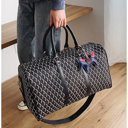 Ielgy Waterproof pu Travel Bag Portable Large-Capacity Casual Diagonal Short-Distance Business Travel Luggage Storage Bag