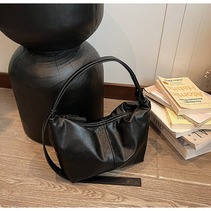 Ielgy Trendy Large-Capacity Korean Retro Fashion Dumpling Bag Casual One-Shoulder Diagonal Bag