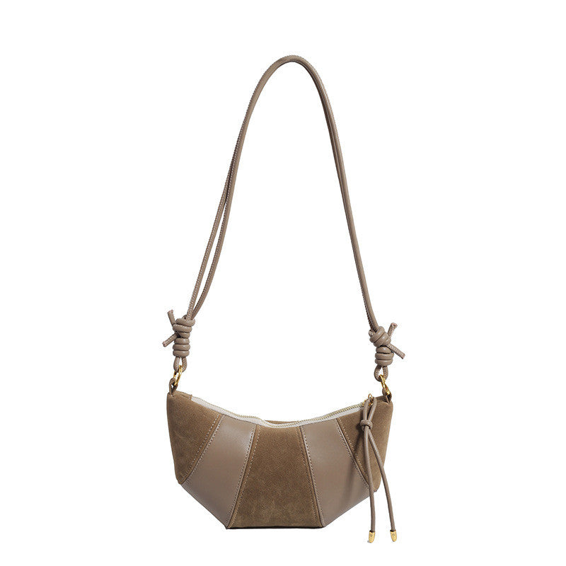 Ielgy Retro Niche High-End Frosted Dumpling Bag French One-Shoulder Messenger All-Match Commuter Croiss