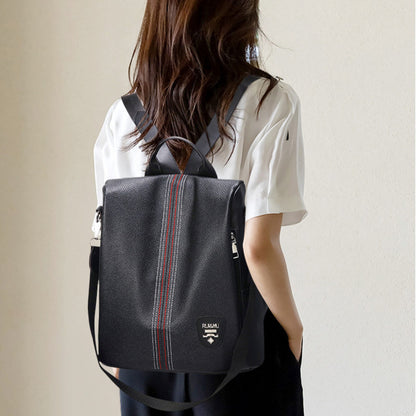 Ielgy Anti-theft Backpack Soft Leather Backpack Lightweight Commuter School Bag Large Capacity Travel Bag