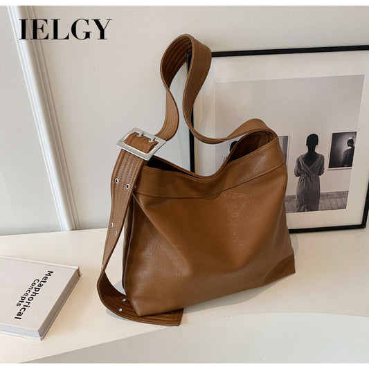 Ielgy Texture Underarm Bag Trendy Retro Casual Large-Capacity Commuter Shoulder Tote Bag