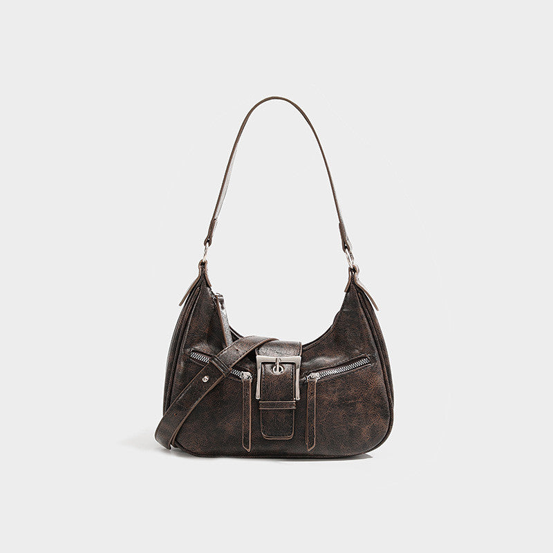 Ielgy Melade Underarm Bag Retro One-Shoulder Cross-Body Fashion Crescent Bag